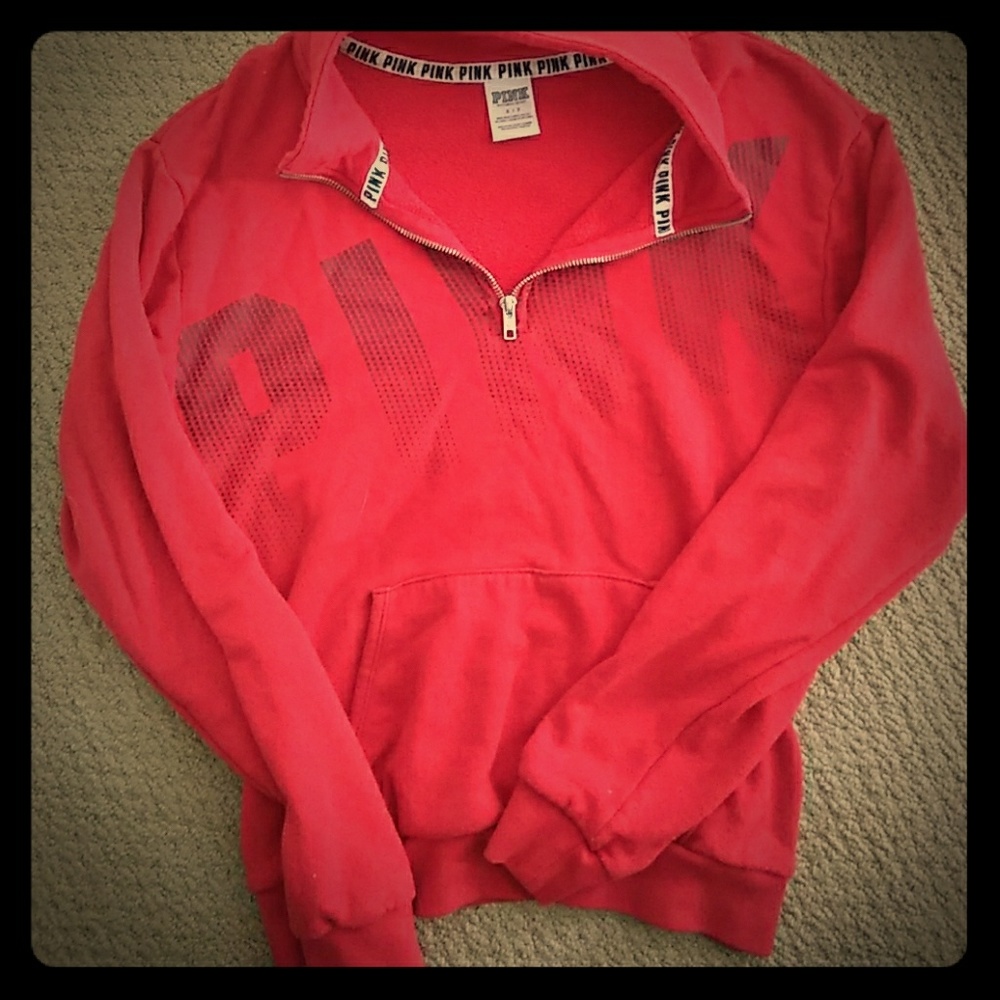 Pink quarter zip